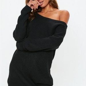 Elegant Black Off-Shoulder Knit Top